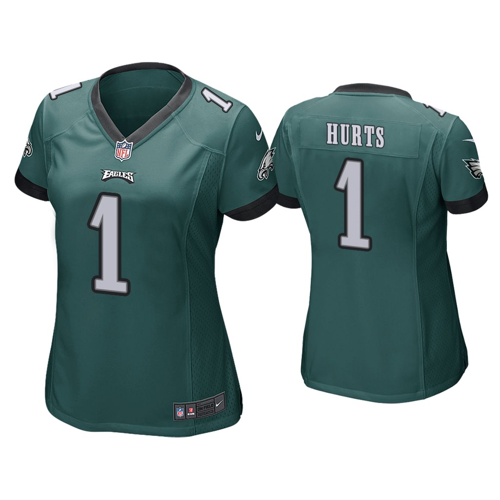 Women #1 Jalen Hurts Eagles Jersey Green Jersey Women #1 Jalen Hurts Eagles Jersey Green Jersey