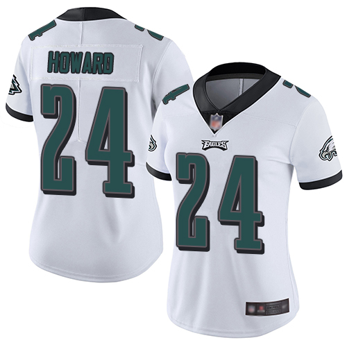 Eagles #24 Jordan Howard White Women's Stitched Football Vapor Untouchable Limited Jersey Eagles #24 Jordan Howard White Women's Stitched Football Vapor Untouchable Limited Jersey