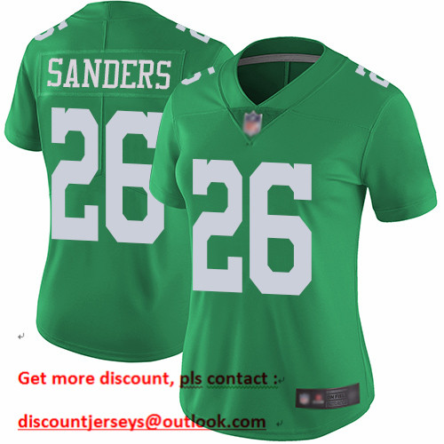Eagles #26 Miles Sanders Green Women's Stitched Football Limited Rush Jersey Eagles #26 Miles Sanders Green Women's Stitched Football Limited Rush Jersey