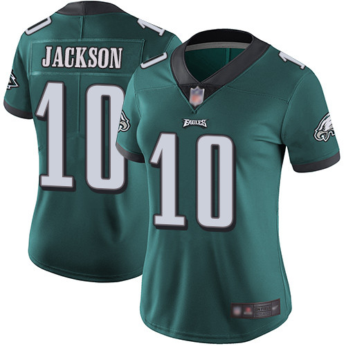 Eagles #10 DeSean Jackson Midnight Green Team Color Women's Stitched Football Vapor Untouchable Limited Jersey Eagles #10 DeSean Jackson Midnight Green Team Color Women's Stitched Football Vapor Untouchable Limited Jersey