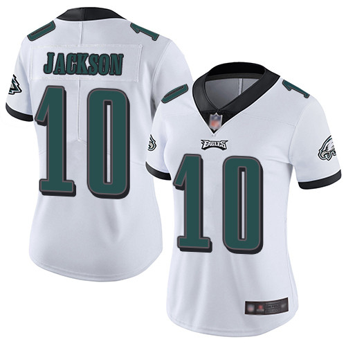 Eagles #10 DeSean Jackson White Women's Stitched Football Vapor Untouchable Limited Jersey Eagles #10 DeSean Jackson White Women's Stitched Football Vapor Untouchable Limited Jersey
