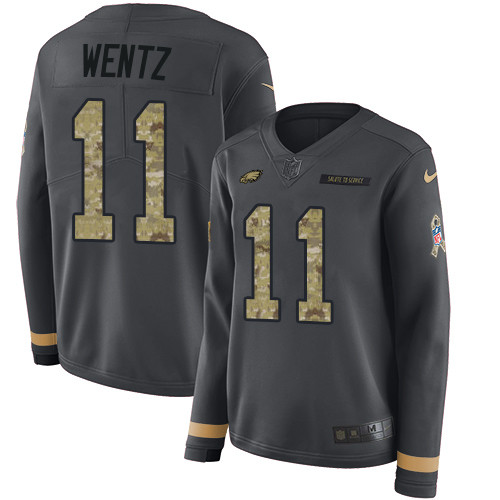 Nike Eagles #11 Carson Wentz Anthracite Salute to Service Nike Eagles #11 Carson Wentz Anthracite Salute to Service