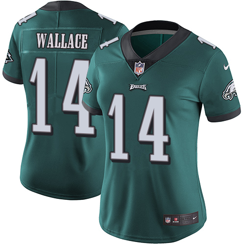 Nike Eagles #14 Mike Wallace Midnight Green Team Color Women's Stitched NFL Vapor Untouchable Limited Jersey Nike Eagles #14 Mike Wallace Midnight Green Team Color Women's Stitched NFL Vapor Untouchable Limited Jersey