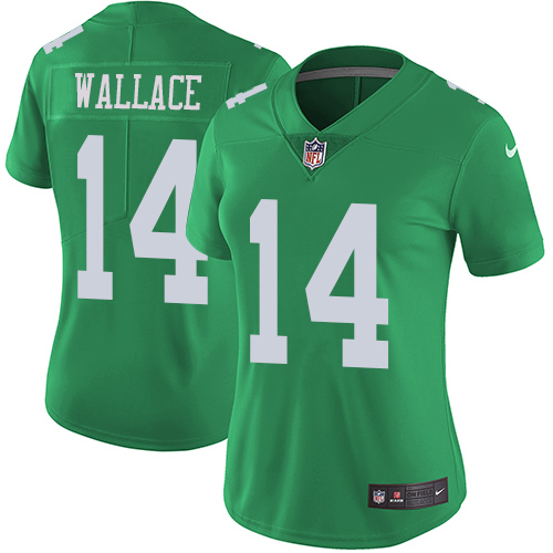 Nike Eagles #14 Mike Wallace Green Women's Stitched NFL Limited Rush Jersey Nike Eagles #14 Mike Wallace Green Women's Stitched NFL Limited Rush Jersey