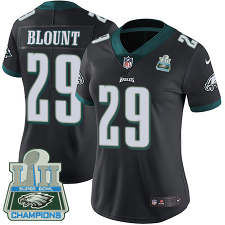 Nike Eagles #29 LeGarrette Blount Black Alternate Super Bowl LII Champions Women's Stitched NFL Vapor Untouchable Limited Jersey Nike Eagles #29 LeGarrette Blount Black Alternate Super Bowl LII Champions Women's Stitched NFL Vapor Untouchable Limited Jersey