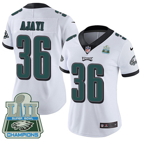 Nike Eagles #36 Jay Ajayi White Super Bowl LII Champions Women's Stitched NFL Vapor Untouchable Limited Jersey Nike Eagles #36 Jay Ajayi White Super Bowl LII Champions Women's Stitched NFL Vapor Untouchable Limited Jersey