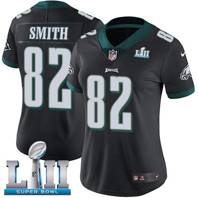 Nike Eagles #82 Torrey Smith Black Alternate Super Bowl LII Women's Stitched NFL Vapor Untouchable Limited Jersey Nike Eagles #82 Torrey Smith Black Alternate Super Bowl LII Women's Stitched NFL Vapor Untouchable Limited Jersey