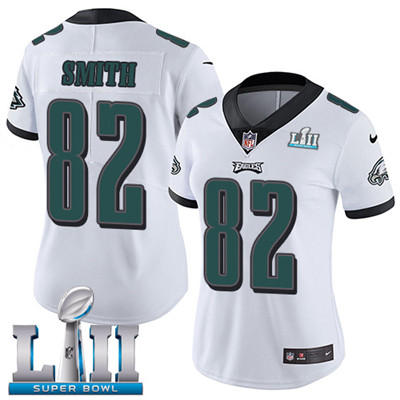 Nike Eagles #82 Torrey Smith White Super Bowl LII Women's Stitched NFL Vapor Untouchable Limited Jersey Nike Eagles #82 Torrey Smith White Super Bowl LII Women's Stitched NFL Vapor Untouchable Limited Jersey