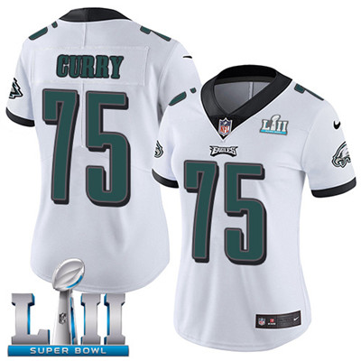 Nike Eagles #75 Vinny Curry White Super Bowl LII Women's Stitched NFL Vapor Untouchable Limited Jersey Nike Eagles #75 Vinny Curry White Super Bowl LII Women's Stitched NFL Vapor Untouchable Limited Jersey