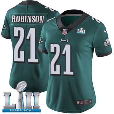 Nike Eagles #21 Patrick Robinson Midnight Green Team Color Super Bowl LII Women's Stitched NFL Vapor Untouchable Limited Jersey Nike Eagles #21 Patrick Robinson Midnight Green Team Color Super Bowl LII Women's Stitched NFL Vapor Untouchable Limited Jersey