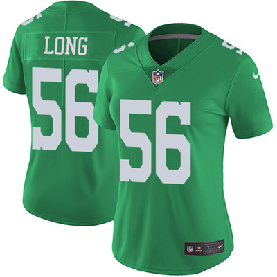 Nike Eagles #56 Chris Long Green Women's Stitched NFL Limited Rush Jersey Nike Eagles #56 Chris Long Green Women's Stitched NFL Limited Rush Jersey