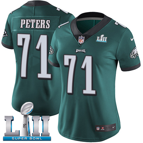 Nike Eagles #71 Jason Peters Midnight Green Team Color Super Bowl LII Women's Stitched NFL Vapor Untouchable Limited Jersey Nike Eagles #71 Jason Peters Midnight Green Team Color Super Bowl LII Women's Stitched NFL Vapor Untouchable Limited Jersey
