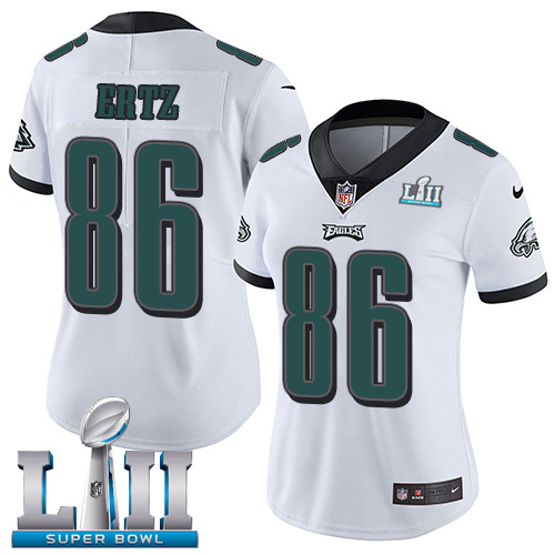Nike Eagles #86 Zach Ertz White Super Bowl LII Women's Stitched NFL Vapor Untouchable Limited Jersey Nike Eagles #86 Zach Ertz White Super Bowl LII Women's Stitched NFL Vapor Untouchable Limited Jersey