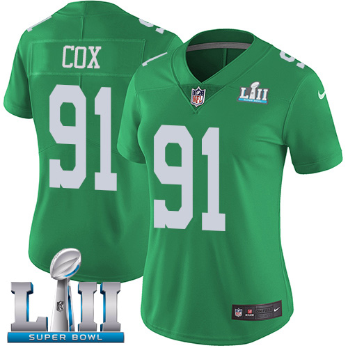 Nike Eagles #91 Fletcher Cox Green Super Bowl LII Women's Stitched NFL Limited Rush Jersey Nike Eagles #91 Fletcher Cox Green Super Bowl LII Women's Stitched NFL Limited Rush Jersey