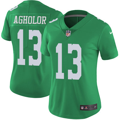 Nike Eagles #13 Nelson Agholor Green Women's Stitched NFL Limited Rush Jersey Nike Eagles #13 Nelson Agholor Green Women's Stitched NFL Limited Rush Jersey