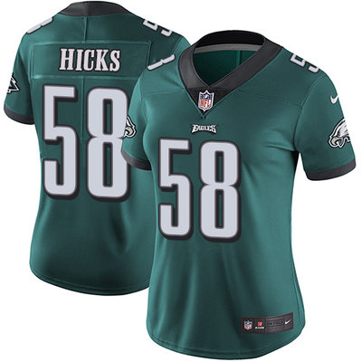 Nike Eagles #58 Jordan Hicks Midnight Green Team Color Women's Stitched NFL Vapor Untouchable Limited Jersey Nike Eagles #58 Jordan Hicks Midnight Green Team Color Women's Stitched NFL Vapor Untouchable Limited Jersey
