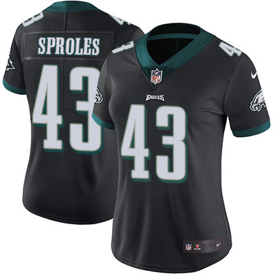 Nike Eagles #43 Darren Sproles Black Alternate Women's Stitched NFL Vapor Untouchable Limited Jersey Nike Eagles #43 Darren Sproles Black Alternate Women's Stitched NFL Vapor Untouchable Limited Jersey