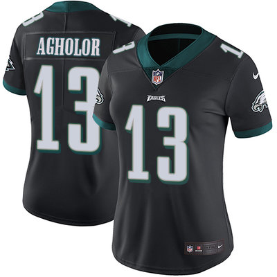 Nike Eagles #13 Nelson Agholor Black Alternate Women's Stitched NFL Vapor Untouchable Limited Jersey Nike Eagles #13 Nelson Agholor Black Alternate Women's Stitched NFL Vapor Untouchable Limited Jersey
