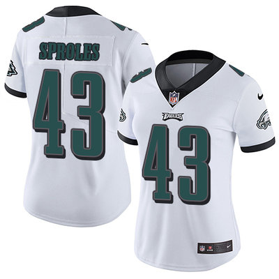Nike Eagles #43 Darren Sproles White Women's Stitched NFL Vapor Untouchable Limited Jersey Nike Eagles #43 Darren Sproles White Women's Stitched NFL Vapor Untouchable Limited Jersey
