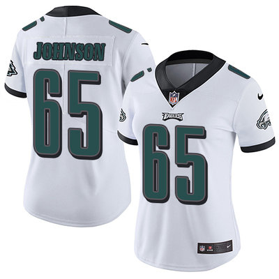 Nike Eagles #65 Lane Johnson White Women's Stitched NFL Vapor Untouchable Limited Jersey Nike Eagles #65 Lane Johnson White Women's Stitched NFL Vapor Untouchable Limited Jersey