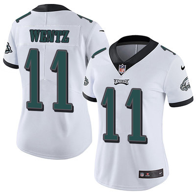 Nike Eagles #11 Carson Wentz White Women's Stitched NFL Vapor Untouchable Limited Jersey Nike Eagles #11 Carson Wentz White Women's Stitched NFL Vapor Untouchable Limited Jersey