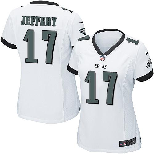 Nike Eagles #17 Alshon Jeffery White Women's Stitched NFL New Elite Jersey Nike Eagles #17 Alshon Jeffery White Women's Stitched NFL New Elite Jersey