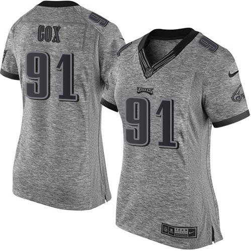 Nike Eagles #91 Fletcher Cox Gray Women's Stitched NFL Limited Gridiron Gray Jersey Nike Eagles #91 Fletcher Cox Gray Women's Stitched NFL Limited Gridiron Gray Jersey