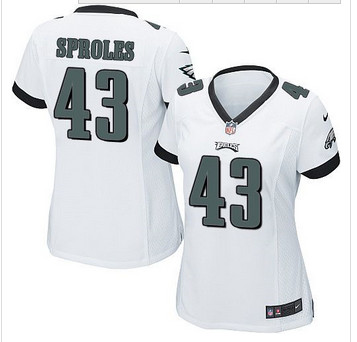 Women NEW Eagles #43 Darren Sproles White Stitched NFL New Elite Jersey Women NEW Eagles #43 Darren Sproles White Stitched NFL New Elite Jersey