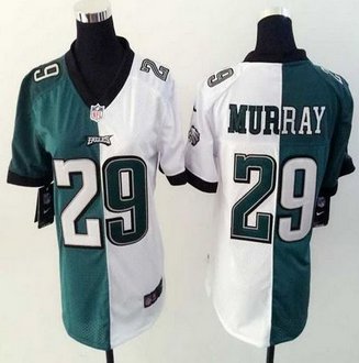 Women New Eagles #29 DeMarco Murray Green White Stitched NFL Elite Split Jersey Women New Eagles #29 DeMarco Murray Green White Stitched NFL Elite Split Jersey