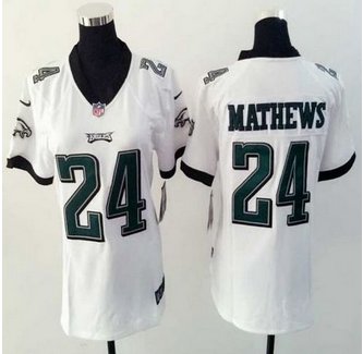 Women New Eagles #24 Ryan Mathews White Stitched NFL New Elite Jersey Women New Eagles #24 Ryan Mathews White Stitched NFL New Elite Jersey