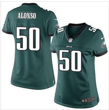 Women NEW Eagles #50 Kiko Alonso Midnight Green Team Color Stitched NFL New Limited Jersey Women NEW Eagles #50 Kiko Alonso Midnight Green Team Color Stitched NFL New Limited Jersey