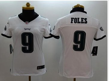 Women's NEW Eagles #9 Nick Foles White NFL Limited Jersey Women's NEW Eagles #9 Nick Foles White NFL Limited Jersey