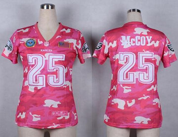 Women's NEW Eagles #25 LeSean McCoy Pink NFL Elite Camo Fashion Jersey Women's NEW Eagles #25 LeSean McCoy Pink NFL Elite Camo Fashion Jersey
