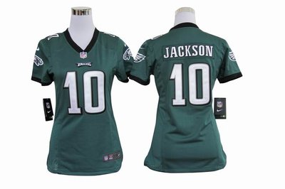 Womens Nike Philadelphia Eagles #10 DeSean Jackson Green Game Jerseys
