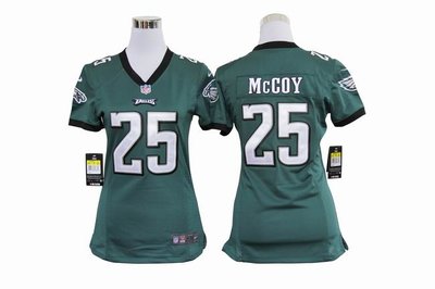 Womens Nike Philadelphia Eagles #25 LeSean McCoy Green Game Jerseys