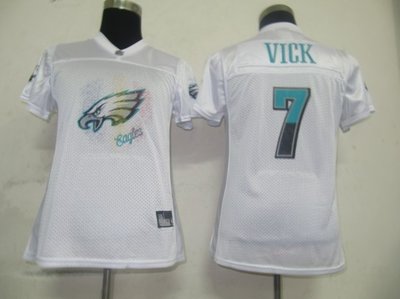NFL Philadelphia Eagles #7 Michael Vick white Women fem fan Jerseys