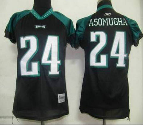 Women Philadelphia Eagles 24 Asomugha Black Field Flirt Fashion Jersey Women Philadelphia Eagles 24 Asomugha Black Field Flirt Fashion Jersey