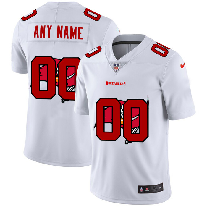Tampa Bay Buccaneers Custom White Men's Nike Team Logo Dual Overlap Limited NFL Jersey Tampa Bay Buccaneers Custom White Men's Nike Team Logo Dual Overlap Limited NFL Jersey