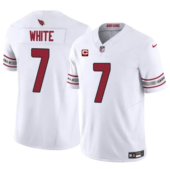 Men's Arizona Cardinals #7 Kyzir White White 2024 F.U.S.E. With 2-Star C Patch Vapor Untouchable Limited Stitched Football Jersey Men's Arizona Cardinals #7 Kyzir White White 2024 F.U.S.E. With 2-Star C Patch Vapor Untouchable Limited Stitched Football Jersey