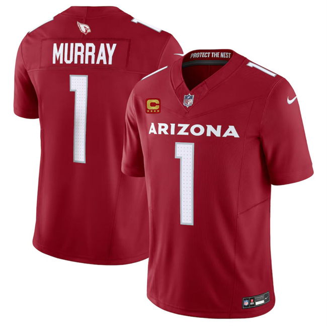 Men's Arizona Cardinals #1 Kyler Murray Red 2024 F.U.S.E. With 4-Star C Patch Vapor Untouchable Limited Stitched Football Jersey Men's Arizona Cardinals #1 Kyler Murray Red 2024 F.U.S.E. With 4-Star C Patch Vapor Untouchable Limited Stitched Football Jersey
