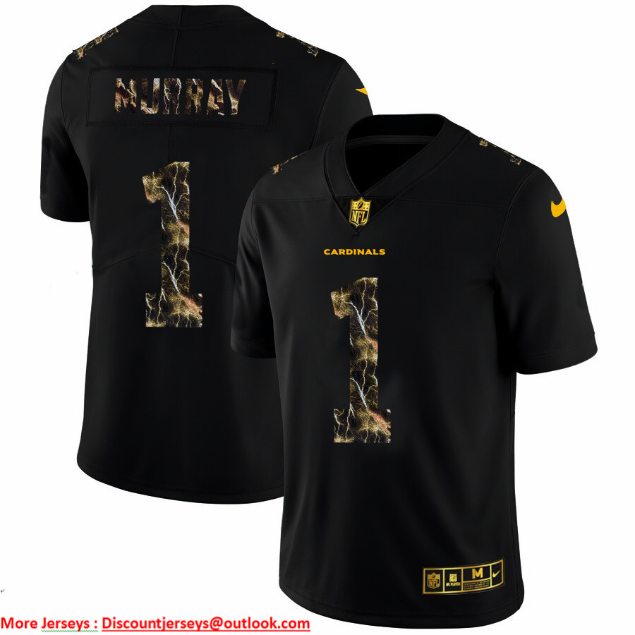 Arizona Cardinals #1 Kyler Murray Men's Black Nike Flocked Lightning Vapor Limited NFL Jersey Arizona Cardinals #1 Kyler Murray Men's Black Nike Flocked Lightning Vapor Limited NFL Jersey