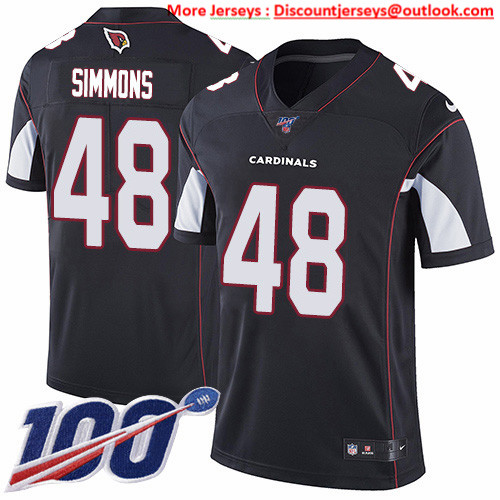Nike Cardinals #48 Isaiah Simmons Black Alternate Men's Stitched NFL 100th Season Vapor Untouchable Limited Jersey Nike Cardinals #48 Isaiah Simmons Black Alternate Men's Stitched NFL 100th Season Vapor Untouchable Limited Jersey