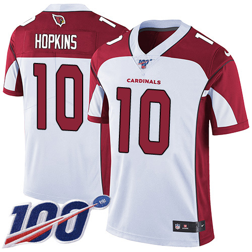 Nike Cardinals #10 DeAndre Hopkins White Men's Stitched NFL 100th Season Vapor Untouchable Limited Jersey Nike Cardinals #10 DeAndre Hopkins White Men's Stitched NFL 100th Season Vapor Untouchable Limited Jersey