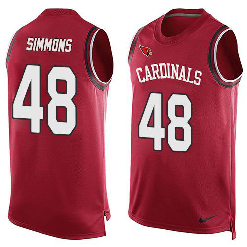 Nike Cardinals #48 Isaiah Simmons Red Team Color Men's Stitched NFL Limited Tank Top Jersey Nike Cardinals #48 Isaiah Simmons Red Team Color Men's Stitched NFL Limited Tank Top Jersey