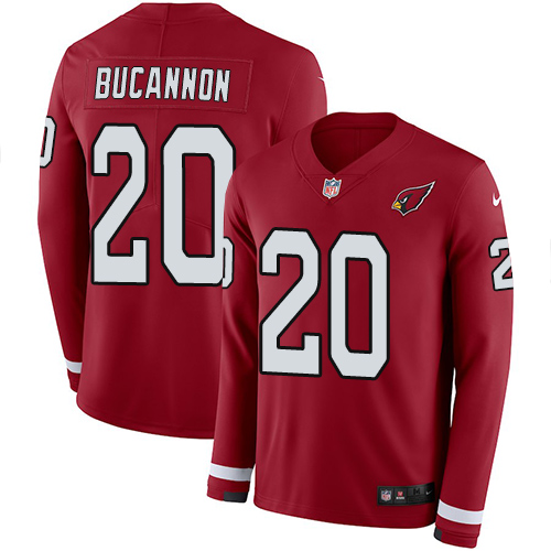 Nike Cardinals #20 Deone Bucannon Red Team Color Men's Stitched NFL Limited Therma Long Sleeve Jersey Nike Cardinals #20 Deone Bucannon Red Team Color Men's Stitched NFL Limited Therma Long Sleeve Jersey