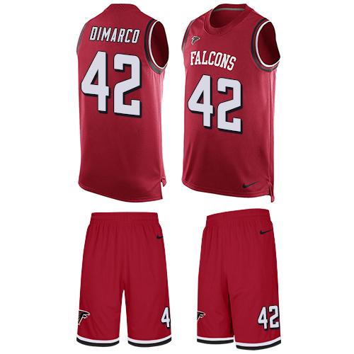 Nike Falcons #42 Patrick DiMarco Red Team Color Men's Stitched NFL Limited Tank Top Suit Jersey Nike Falcons #42 Patrick DiMarco Red Team Color Men's Stitched NFL Limited Tank Top Suit Jersey