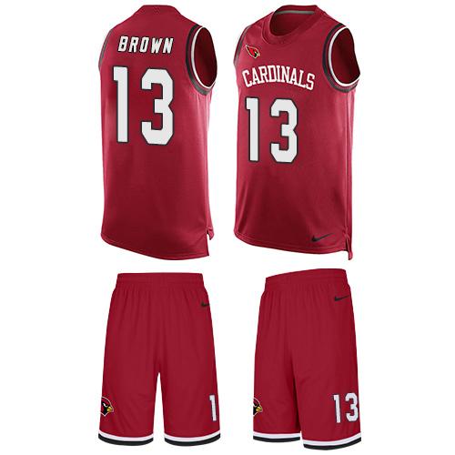 Nike Cardinals #13 Jaron Brown Red Team Color Men's Stitched NFL Limited Tank Top Suit Jersey Nike Cardinals #13 Jaron Brown Red Team Color Men's Stitched NFL Limited Tank Top Suit Jersey