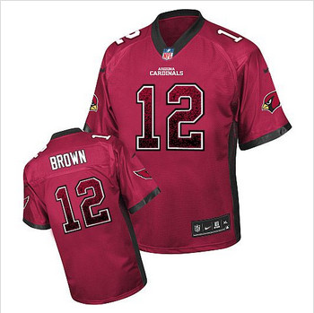 New Arizona Cardinals #12 John Brown Red Team Color Men's Stitched NFL Elite Drift Fashion Jersey New Arizona Cardinals #12 John Brown Red Team Color Men's Stitched NFL Elite Drift Fashion Jersey