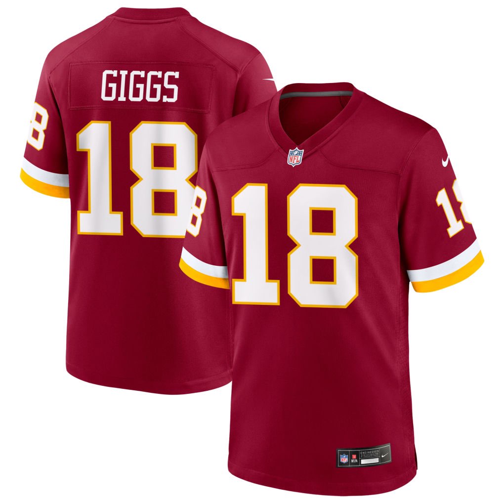 Men's Washington Commanders #18 Stephon Diggs Red 2026 Vapor Limited Stitched Football Jersey