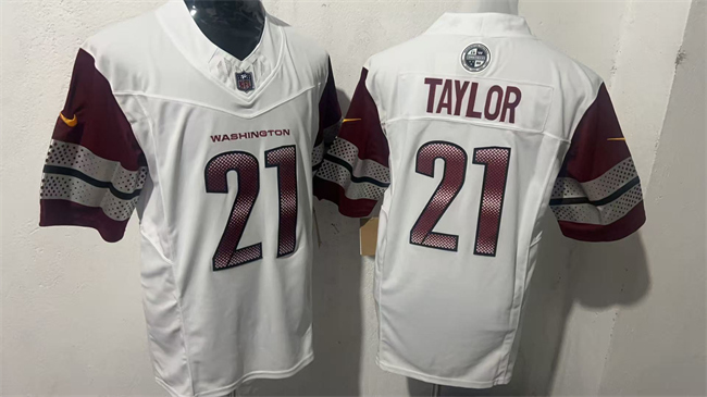 Men's Washington Commanders #21 Sean Taylor White F.U.S.E. Vapor Limited Stitched Football Jersey